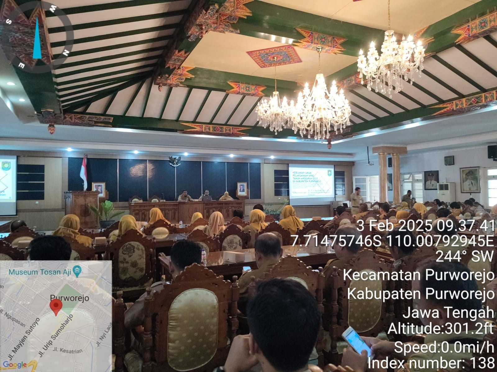 Setwan menghadiri Sosialisasi Surat Bupati Nomor. 900.1.12.1/04/2025 tentang Pedoman Pelaksanaan APBD TA 2026 dan Peraturan Bupati tentang Standar Harga Satuan Barang/Jasa Tahun 2025