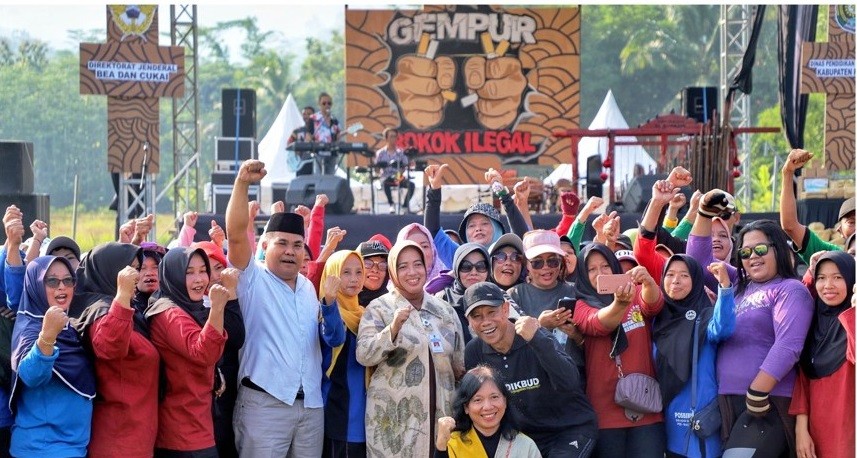 Melalui Olahraga dan Seni Budaya, Sosialisasi Gempur Rokok Ilegal Berlangsung Meriah.