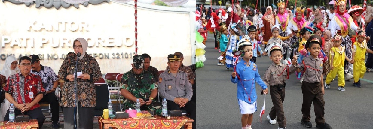 Diikuti 58 Kontingen, Karnaval PAUD/TK Dilepas Bupati