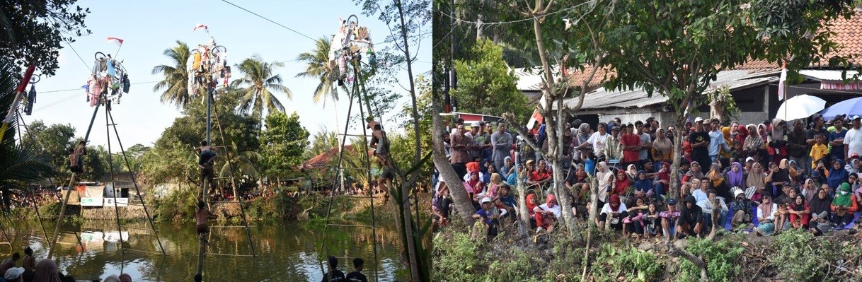 Festival Panjat Pinang Desa Aglik 2024 Berlangsung Meriah, Enam Unit Sepeda Diperebutkan