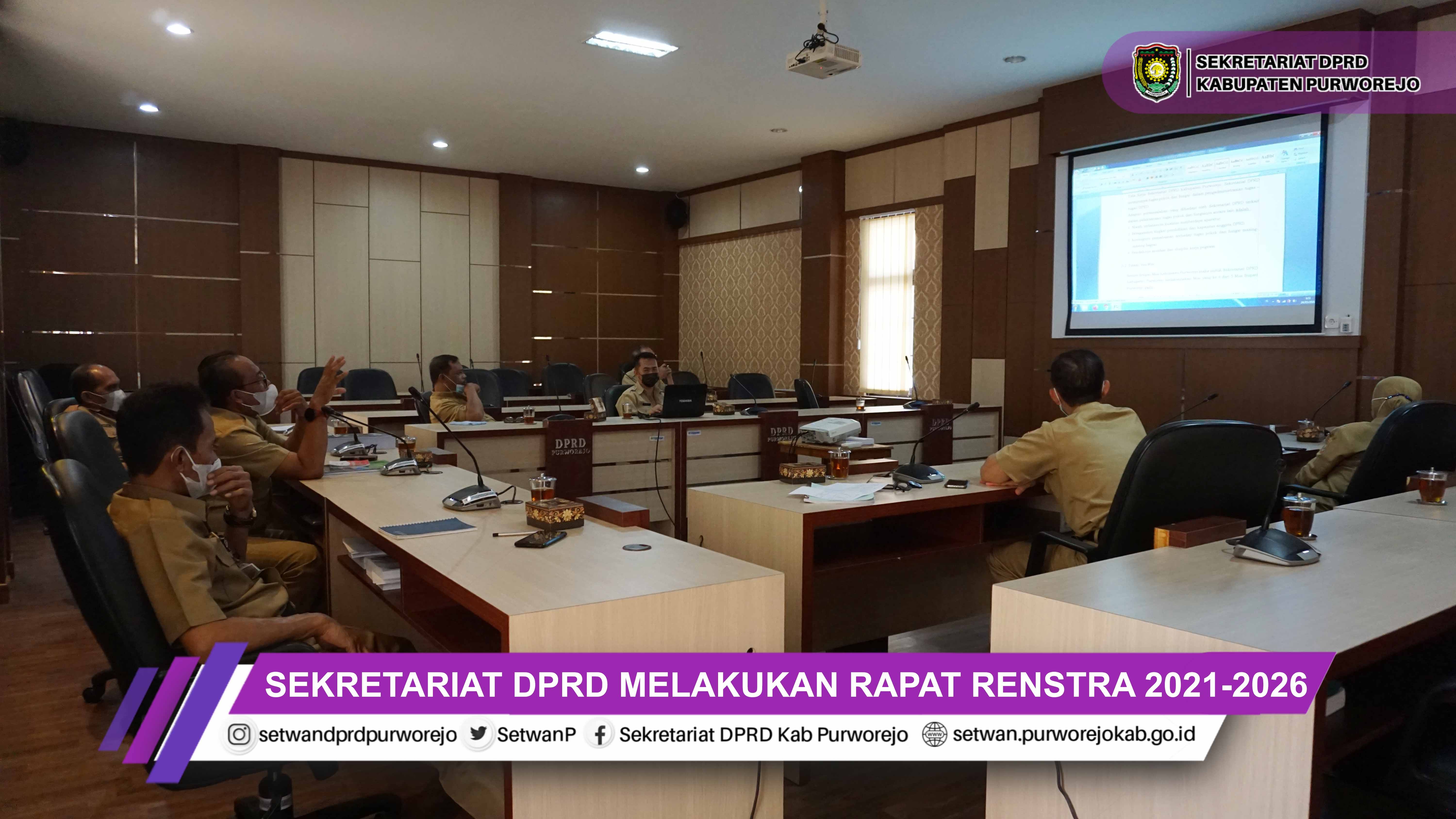 Sekretariat DPRD Rapat Membahas Renstra TA.2021-2026